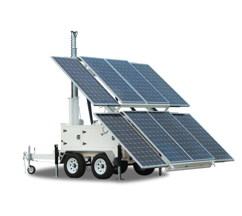 Solar Power Generator 50kw Of Mobile Solar Trailer For DC24V