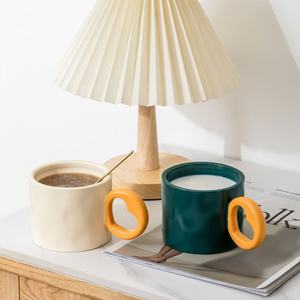 M Regalo creativo per la casa personalizzato per il tocco di mano mano manopola <span class=keywords><strong>amore</strong></span> facile da pulire tazze in ceramica di colore solido - Product Image 3