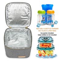 Usine directe Portable Double couche étanche bouteille de lait maternel sac isotherme thermique isolé pique-nique sac isotherme pour lait de bébé