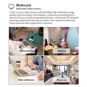 알리바바 온라인 쇼핑 SJCAM C100 + 액션 엄지 카메라 마그네틱 바디 웹캠 4K 60fps 2H 비디오 30m 방수 DV 카메라 웹캠 - Product Image 2