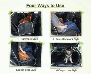 Factory <b>Waterproof</b> Dog Car Seat Cover for Back Seat Pet Car Seat Cover Pad Foldable with Mesh Window Durable Dog Car Seat Cover - Product Image 5