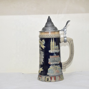 Gelas bir Stein bir Jerman Berburu gelas bir terukir dengan tutup <span class=keywords><strong>Petwer</strong></span> untuk hadiah souvenir 0.6 Liter - Product Image 2