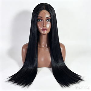 Wig Rambut Manusia Asli Vietnam Double Drawn Bone Straight Tanpa Lem HD Transparent Lace Front Lembut Halus 130% Density - Product Image 1