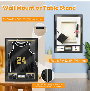 Boîte de présentation écologique pour maillot de sport avec cadre photo mural pour baseball, basketball, football, pickleball - Product Image 5