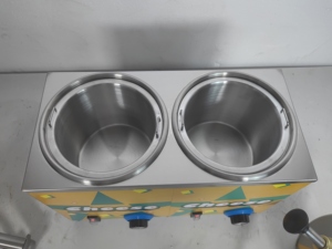 110V 220V Acero inoxidable CE Single Double <span class=keywords><strong>Triple</strong></span> Pumps Dispensador de salsa Comercial Hot Fudge Warmer para Chocolate Queso Caramelo - Product Image 6