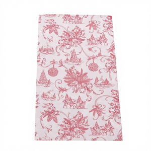 工厂销售粉色花朵植物图案三层原木浆长方形手纸，可定制包装 - Product Image 1