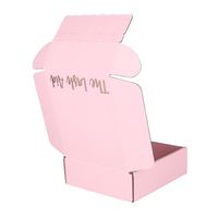 Cajas de envío rosas con logotipo personalizado para pequeñas empresas, cajas de cartón corrugado para correo pequeñas para embalaje, cajas de regalo