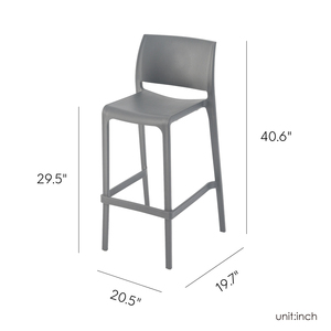Silla de Bar Moderna con Asiento de Plástico, Taburete Alto Económico para el Hogar o la Cocina del Hotel, Muebles de Bar - Product Image 3