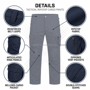 <span class=keywords><strong>Pantalon</strong></span> cargo tactique pour homme, tailles S-5XL, multi-poches, coton, imperméable, résistant à l'usure, pour la chasse, la pêche, le travail en extérieur - Product Image 3
