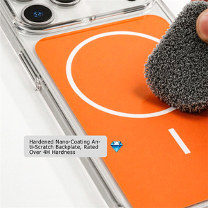 Custodia Protettiva Rigida in PC per iPhone 17 Pro Max, Cover Magnetica Antiurto Trasparente Arancione <span class=keywords><strong>Presidio</strong></span> per iPhone 17 - Product Image 5