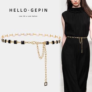 JULUN Ceinture fine à pampilles sexy pour femme, chaîne de taille polyvalente, idéale pour assortir à une robe, avec décoration de cintrage à la taille - Product Image 3