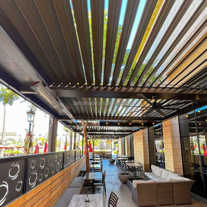 2-20% de réduction stores motorisés imperméables pour balcon personnalisés auvent métallique gazebo en aluminium idées de pergolas à persiennes préfabriquées - Product Image 3