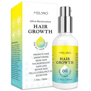 MELAO Private label Natural Organic Vegan biotin hair growth serum Treatment Fast Regrowth Herbal Oil Men Women