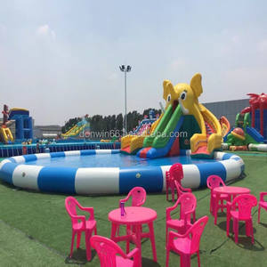 Parc aquatique gonflable commercial avec jeux, château gonflable et toboggan aquatique avec <span class=keywords><strong>piscine</strong></span> pour le plaisir en plein air - Product Image 2