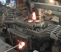 Four à arc électrique incliné Monte Brand 10000V à prix compétitif pour la fusion de ferraille, la raffinage de la fonte et la fusion de l'acier