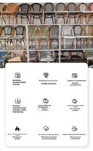 Silla de Comedor Apilable de Ratán Ecológica de Guangzhou, Sillón, Mesas de Exterior para Restaurante, Hotel, <span class=keywords><strong>Terraza</strong></span>, Muebles de Jardín - Product Image 4