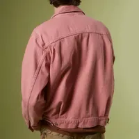 Atacado branco personalizado casaco roupas fabricantes, desenhado amarelo rosa denim jaquetas masculinas