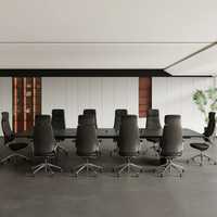 Table de conférence de direction moderne JORI AY-MT01 avec double rail d'alimentation dissimulé de 900 mm, USB, écologique, pour 6 à 10 personnes, bureau