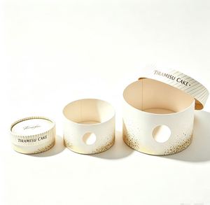 High Quality Custom Round <b>Paper</b> Canister Food Grade <b>for</b> Basque Cheesecake Dessert Baking Packaging Tube - Product Image 4