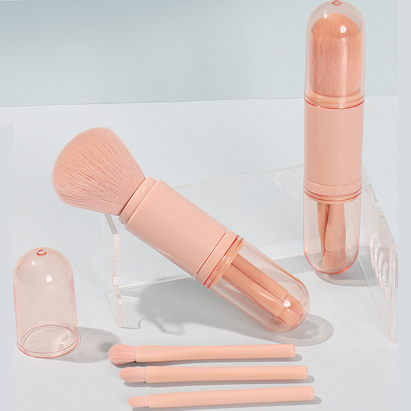 4 в 1 Портативные Выдвижные кисти мятно-зеленый набор кистей для макияжа многофункциональные кисти для макияжа