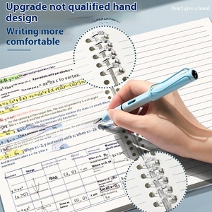 Cuaderno transparente de cuero de alto color A4, espiral de hojas sueltas, rejilla cuadrada B5 desmontable para estudiantes de secundaria - Product Image 1