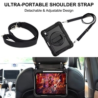 Étui pour tablette Honatop avec sangle de main rotative et béquille, avec bandoulière pour iPad 11 10,9 pouces (10e génération, 2022)