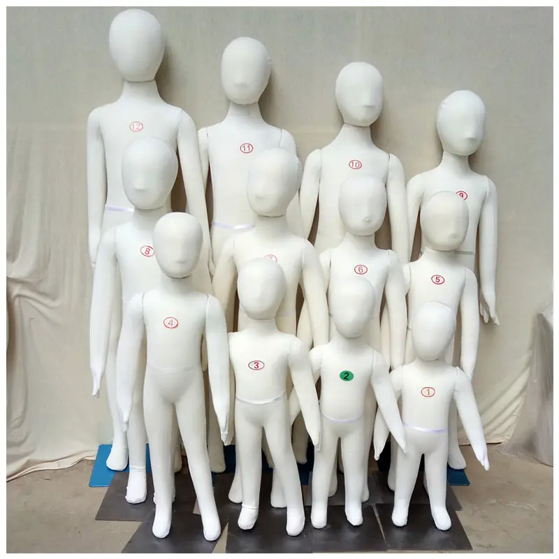 Soft Body Children Mannequin Full Body Foam Needle Insert Kid Mannequin Rotate Arm