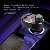 Encendedor de Cigarrillos Portátil para Auto, Carga Rápida PD, Doble USB, Manos Libres, Cargador de Teléfono, Reproductor MP3 BT5.0, Radio FM Inalámbrica, 1 Año de Garantía