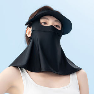 Novo Design Anti-UV Ao Ar Livre <span class=keywords><strong>Cool</strong></span> Ice Silk Custom Full Face Verão Mulheres Sunscreen <span class=keywords><strong>Facemask</strong></span> - Product Image 4