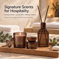 Diffuseur de parfum sans flamme en rotin avec couvercle en bois, ornements d'aromathérapie pour chambre à coucher, parfum d'huiles essentielles longue durée