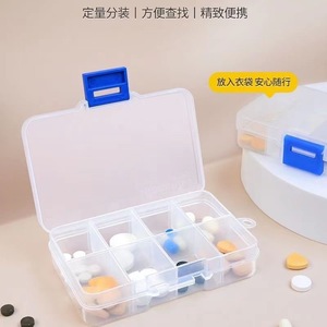 Haier's portable pillbox, a home-use portable pillbox, <b>mini</b>-<b>box</b> for dispensing pills, transparent and detachable medicine <b>box</b>. - Product Image 4