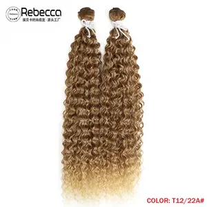 Noble venta al por mayor natural rizado ombre paquetes de tejido de ratán material de tejido recto sintético paquetes de cabello de tejido - Product Image 2