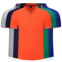 Polo de sport en polyester et coton, design vierge, pour événements, festivals, équipes, avec logo personnalisé, pour hommes