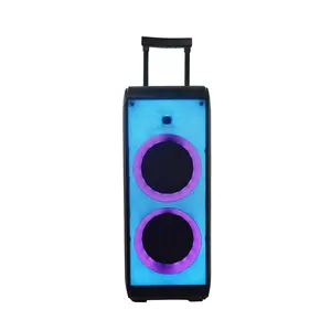 Đôi 8 inch đa phương tiện microfone Xách Tay Karaoke PURSE xanh-răng loa với RGB DJ đèn/TWS chức năng/EQ lựa chọn