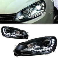 Ensemble de phares à LED de style R20 avec projecteur pour VW Golf 6 MK6 2009-2013, mise à niveau DRL, accessoires automobiles