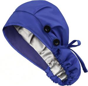 Gorro Quirúrgico Ajustable para Mujer, Gorro de Enfermera y Doctora con Red para el Cabello, Gorro Quirúrgico con Forro de Satén para Mujer, para Cola de Caballo, para Uso Hospitalario - Product Image 2