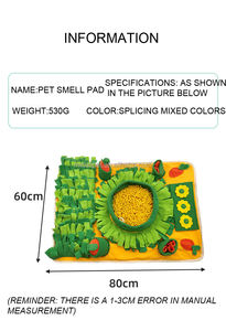 Pet Smelling Pad Jeu Éducatif Smelling Pad Cachant La Nourriture Jouet Anti-étouffement - Product Image 3