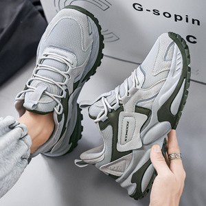 Winter Sporty All Seasons Fashion Sports Shoes Cushioning Anti-slip <b>Waterproof</b> Genuine Leather Upper Fabric Mesh Casual Walking - Product Image 3