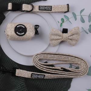 Fabricantes OEM Plaids and Tweeds Correa para perros con anillo de metal D Fuerte logotipo personalizado Correa de belleza para perros medianos - Product Image 4