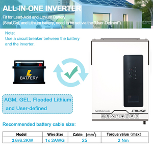 Nhà máy bán 6.2kW 3.6kW năng lượng mặt trời biến tần VM II cộng với 6.2kva 3.6kva MPPT Off lưới năng lượng mặt trời Hybrid biến tần 24V 48V - Product Image 5