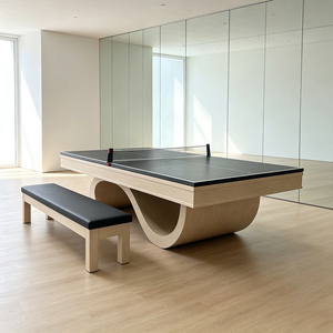 Table de billard et de salle à manger 2 en 1 de style vintage, en bois massif avec pieds tournés, table de jeu d'intérieur avec plateau amovible - Product Image 6