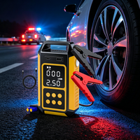Gonfleur de pneus de véhicule sans fil mini portable rechargeable 6000 mAh, démarreur de moto multifonctionnel