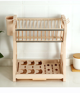 Metal and Plastic Kitchen Storage Rack Steel Dish Bowl Cups Spoon Organizer <strong>Counter</strong> Table <strong>Top</strong> Drain <strong>Shelf</strong> for Kitchen Storage - Product Image 4