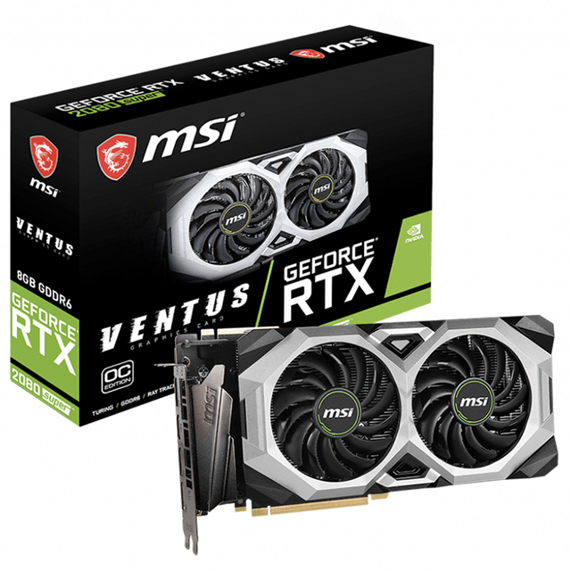 Used MSI GeForce RTX 2080 Ventus XS OC Graphics Card with 8GB GDDR6 Memory Support OverClocking RTX 2060 2060S 2070S GPU