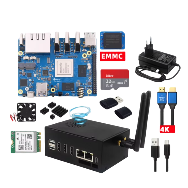Orange Pi 5 Plus Development Board RK3588 8-Core 64-Bit 2.4GHz 4/8/16 GB RAM 8K Video Optional WiFi EMMC for OPI5 Plus Metal
