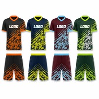 Conjunto de Uniforme de Fútbol Personalizado al por Mayor con Diseño Diagonal Halftone, de Secado Rápido, en Poliéster, OEM