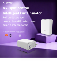 Système de rideaux intelligents à double moteur N51, conception intégrée, contrôle par application à distance, Tuya Bluetooth, compatible Alexa Smart Life, charge maximale 100 kg