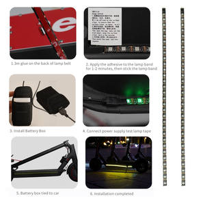 Superbsail Bandes Lumineuses LED Étanches pour Contrôleur WIFI <span class=keywords><strong>Xiaomi</strong></span> <span class=keywords><strong>M365</strong></span> Scooter Électrique Planche À Roulettes Nuit Châssis Accès - Product Image 3