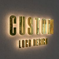 Caracteres retroiluminados LED cromados para exteriores, señalización de metal iluminada en 3D personalizada para uso en interiores