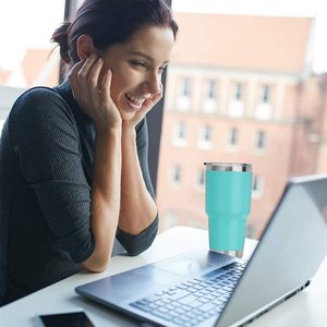 Nắp Cà Phê Trà Nhựa Acrylic Không Chứa Bpa Bằng Thép Không Gỉ Cốc Cách Nhiệt Cốc Hai Lớp Chân Không Giữ Nhiệt Có Ống Hút - Product Image 4